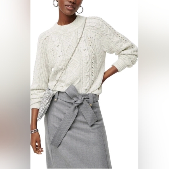 J. Crew Sweaters - J. CREW Azra Heather Pebble Super Soft Wool Blend Sweater | S